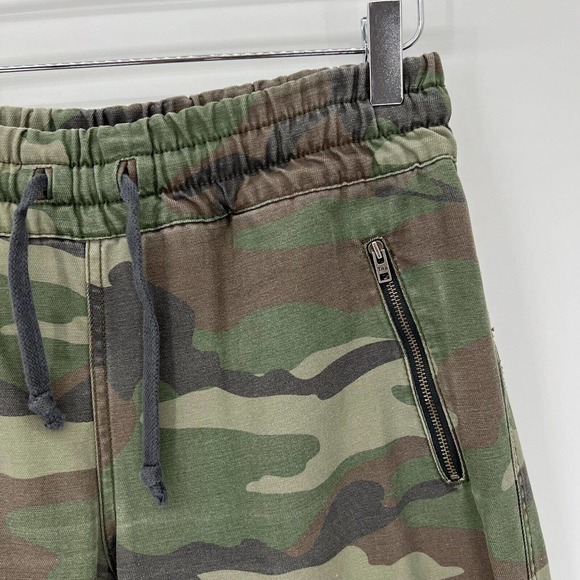 Aritzia Tna Alix Camo Jogger Pants Pull On Crop Zip Pockets Green Size XS - Picture 4 of 11